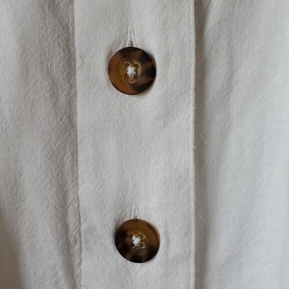 HOLLISTER HIGH WAIST WHITE COTTON BUTTON SKIRT XS - Picture 5 of 8